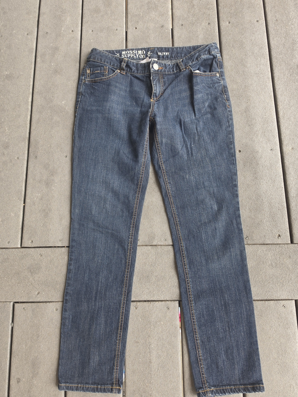 Mossimo Supply Co. Straight Leg Dark Blue Jeans